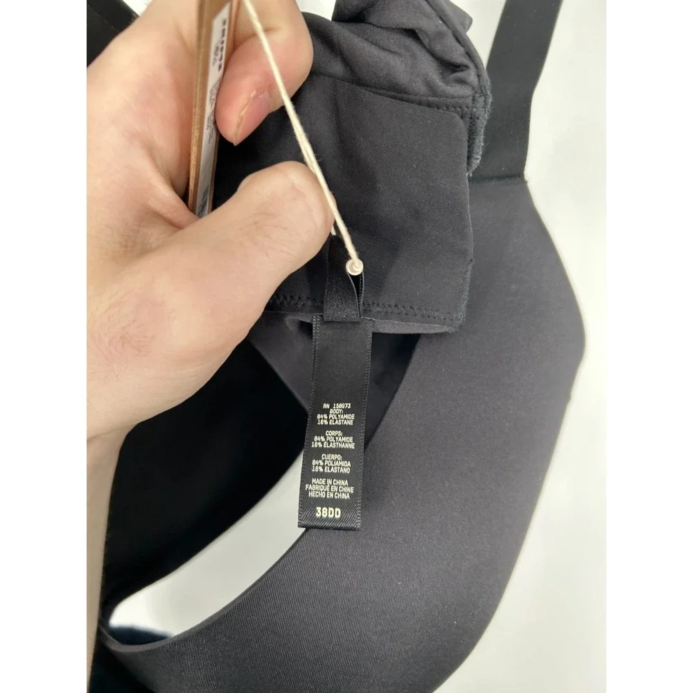 SKIMS Wireless Form Super Push Up Bra Womens‎ Size 38DD Onyx Adjustable Straps - Picture 4 of 7